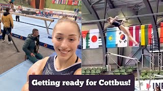 Kaylia Nemour Bars Podium Training  2024 Cottbus World Cup [upl. by Server]