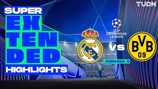 SUPER EXTENDED HIGHLIGHTS  Real Madrid vs Borussia Dortmund  UEFA Champions League 202425  J3 [upl. by Ahsehyt]