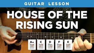 🎸 quotHouse of the Rising Sunquot guitar lesson w chords amp tabs The Animals [upl. by Faunia538]