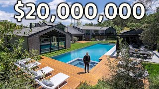 Touring a 20000000 Hidden Hills Modern Mega Mansion with an Incredible Guest House [upl. by Gnaw]