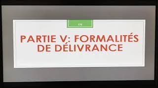 Formalités de délivrance Partie V BP préparateur en pharmacie CTE [upl. by Asirram]