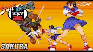 Street Fighter Zero 2 Sakura Arcade 60FPS Hard gaming streetfighter trending trending ryu ken [upl. by Gefell572]