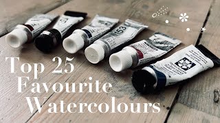 My Top 25 Favourite Watercolours ☄  ⋆ [upl. by Aicitan]