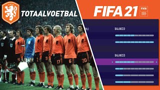 FIFA 21 CUSTOM TACTICS  NETHERLANDS TOTAL FOOTBALL SYSTEM 1974 [upl. by Pacian]