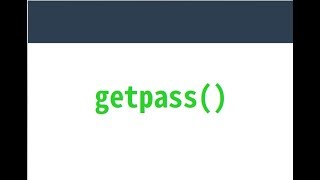 Password Input in Python [upl. by Themis]