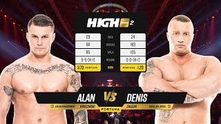 HIGH League 3 FREE FIGHT Alan „Alanik” Kwieciński vs Denis „Bad Boy” Załęcki [upl. by Dinsdale]