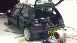 Andy Bloxsomes rear engine GT40 VNT 3L VR6 turbo Clio mk1  430 HP at EFI Parts [upl. by Shargel438]