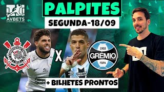 PALPITES E APOSTAS DE FUTEBOL PARA HOJE 18 09 2023  BILHETE PRONTO SEGUNDAFEIRA [upl. by Salomone]