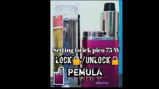 How to turn onoff lockunlock enter temperature setting review istick pico 75 w [upl. by Koss859]