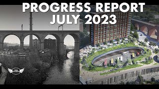 BUILDING BOOM STOCKPORT BUS STN amp WEIR MILL  Progress report July 23 [upl. by Onitsoga]