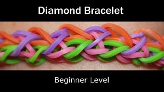 Rainbow Loom® Diamond Bracelet [upl. by Ojoj927]