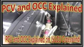 OCC and PCV valve Explained on Isuzu Crosswind [upl. by Anilas]