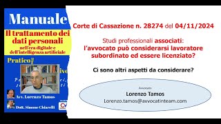 Studi professionali associati avvocato lavoratore subordinato licenziabile a cura dellavv Tamos [upl. by Zweig59]