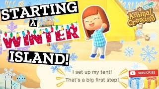 Animal Crossing New Horizons ACNH Starting a Winter Island [upl. by Noicpesnoc]