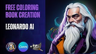 Create AI Generated Coloring Books from Scratch Using Free Tools Leonardo AI Canva and Gimp [upl. by Nawiat]