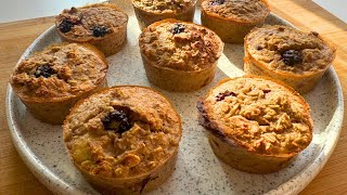 Banana bread muffins with berries [upl. by Gosnell]