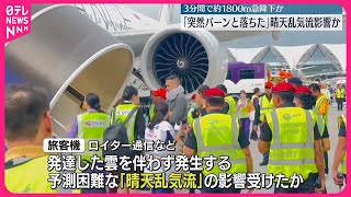 【“シンガポール航空”事故】「晴天乱気流」影響か 男性1人死亡 [upl. by Elatnahc]