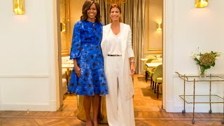 Juliana Awada recibió a Michelle Obama en el CMD [upl. by Ahsekan]