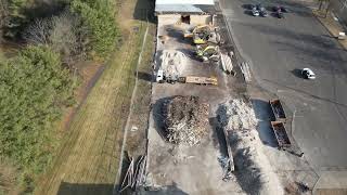 02262024 Warminster PA Drone Footage of St John Bosco School Demolition [upl. by Bert]