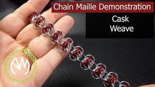 Chain Maille Tutorial  Cask Weave [upl. by Nameerf]