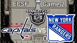 NHL 94 Rewind  Capitals  Rangers Stanley Cup Playoffs R2 G2 [upl. by Niobe278]