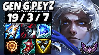 Ezreal vs Draven ADC  Gen G Peyz  Patch 1411 Korea Master ✅ [upl. by Analat]