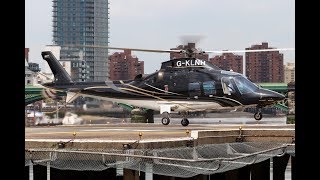 Agusta AW109 SP Grand New GKLNH  Take off from London heliport [upl. by Llerihs]