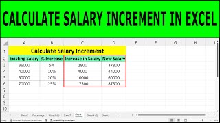 How to calculate salary increment in excel  Salary increase with grade or percentage in excel [upl. by Socin]