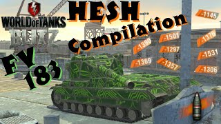 WOT Ordinary Day In Blitz  183mm HESH Compilation [upl. by Asehr]