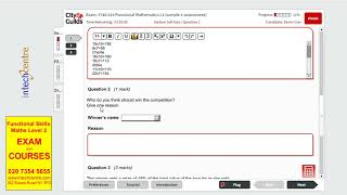 Functional Skills Maths Level 1 Sample 1 P1 Intech Centre [upl. by Ria]