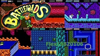 Battletoads на NES full walkthrough 1 [upl. by Sucramal]