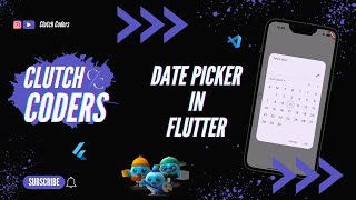 How to Select Date in Flutter  DatePicker  ClutchCoders flutter dart vscode tutorial video [upl. by Terrye720]