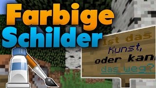 Minecraft Farbige Schilder in 19  Vanilla Tutorial [upl. by Emelin]