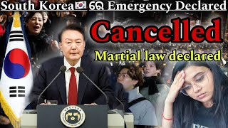 South Korea 🇰🇷 president declared emergency martial lawbut it’s overturned after cabinet vote [upl. by Nashner]