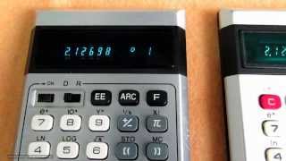 Soviet scientific calculator Elektronika MK36 vs Rockwell The 74K [upl. by Meekah]