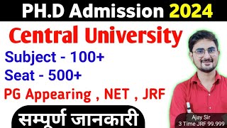 Phd Admission Notification Release Nov 2024 🎯 Visvas Bharti University Phd Admission Start 2024 [upl. by Eiramlehcar724]