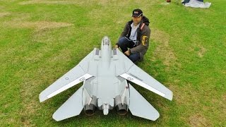 ③ LARGE SCALE RC FLYEAGLE SWINGWING GRUMMAN F14 TOMCAT TWIN TURBINES WESTON PARK MODEL SHOW  2016 [upl. by Ydda72]