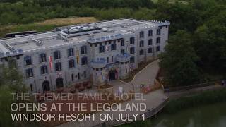 Drones Eye View of the LEGOLAND Castle Hotel [upl. by Nauqat]