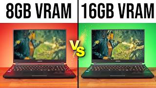 Is 8GB VRAM Enough for a Gaming Laptop 8GB vs 16GB [upl. by Wane]