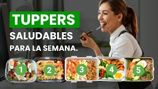 5 TUPPERS🍱 para llevar al trabajo💼 SALUDABLES FÁCILES Y RICOS [upl. by Cecilio]