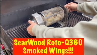 Weber SearWood amp RotoQ360 Rotisserie Smoked Wings [upl. by Scherle990]