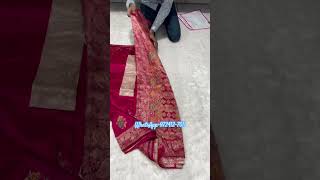 A very beautiful pure dola silk Sareesso beautiful Sarees ￼trending youtube instagram fashion [upl. by Tlihcox507]