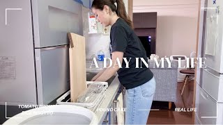 A day in my life  Tomato brown rice risotto recipe Pound cake for breakfast mini vlog [upl. by Nimajneb]