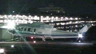 Helicopter Sikorsky S76A JA6691 EXCEL AIR SERVICE Night Flight2 ヘリコプター エクセル航空 夜間遊覧離着陸 [upl. by Honeyman972]