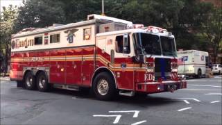 COMPILATION OF quotFDNY RESCUE 1 ONLYquot RESPONDING ON THE STREETS OF MANHATTAN IN NEW YORK CITY 01 [upl. by Thibaud]