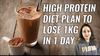 High Protein Diet Plan For Weight Loss  Protein Shake Diet [upl. by Melliw]