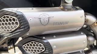 MV Agusta Turismo Veloce 800 SCS Lusso sound scarico EM Titanium Tre Canne 2024 [upl. by Littman]