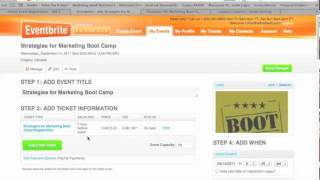 How To Promote An Event Thru EventBrite [upl. by Enala]