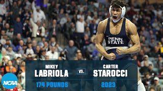 Carter Starocci vs Mikey Labriola  2023 NCAA Wrestling Championships 174 lbs [upl. by Ralli]