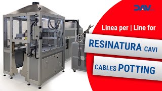 Linea per resinatura volumetrica cavi PCAF CE 60607 ABS  Line for 2K resin dispensing on cables [upl. by Ramej]